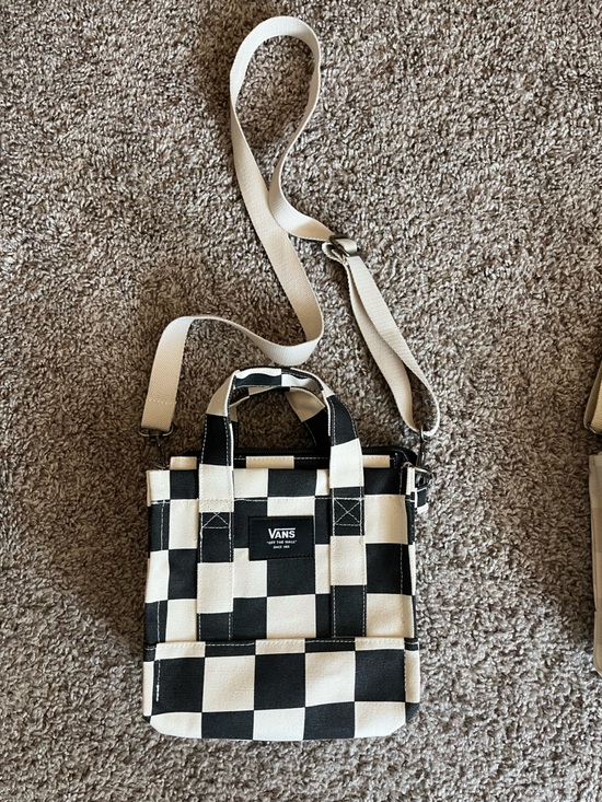 Vans Handbags - Brand New- Vans Checkerboard Crossbody Tote - Black & Cream